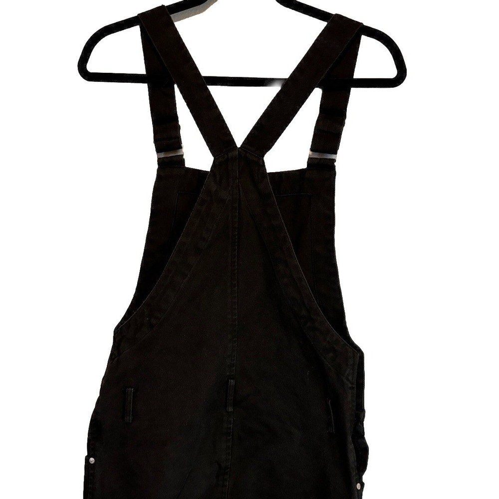 ODBO Women's Small Black Denim Skirtall Bib Overall‎ Dark Academia - Picture 2 of 11